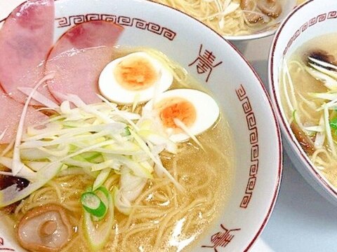 インスタント麺ですが☆美味しい半熟卵の塩ラーメン